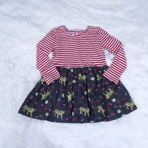 Toughkins Striped Tigers Skater Dress